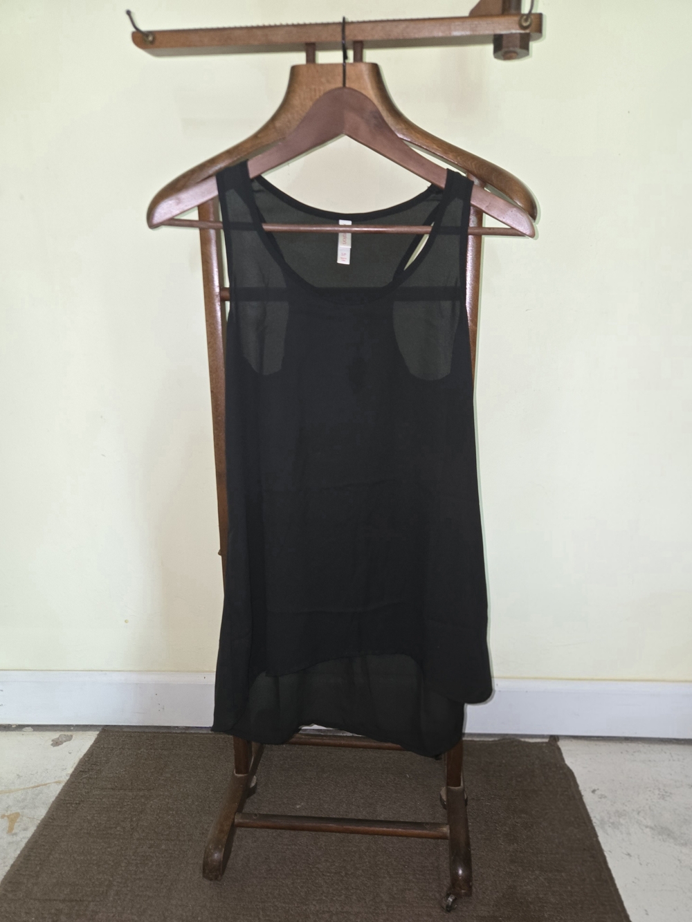 Xhilaration Black Sheer Tank Chemise Slip
